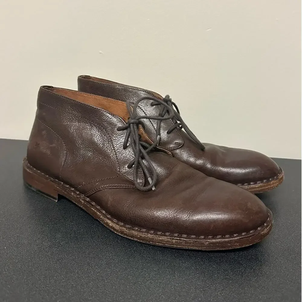 Frye Mark Leather Chukka Boot Brown Leather Mens Size 11 Dress Shoes